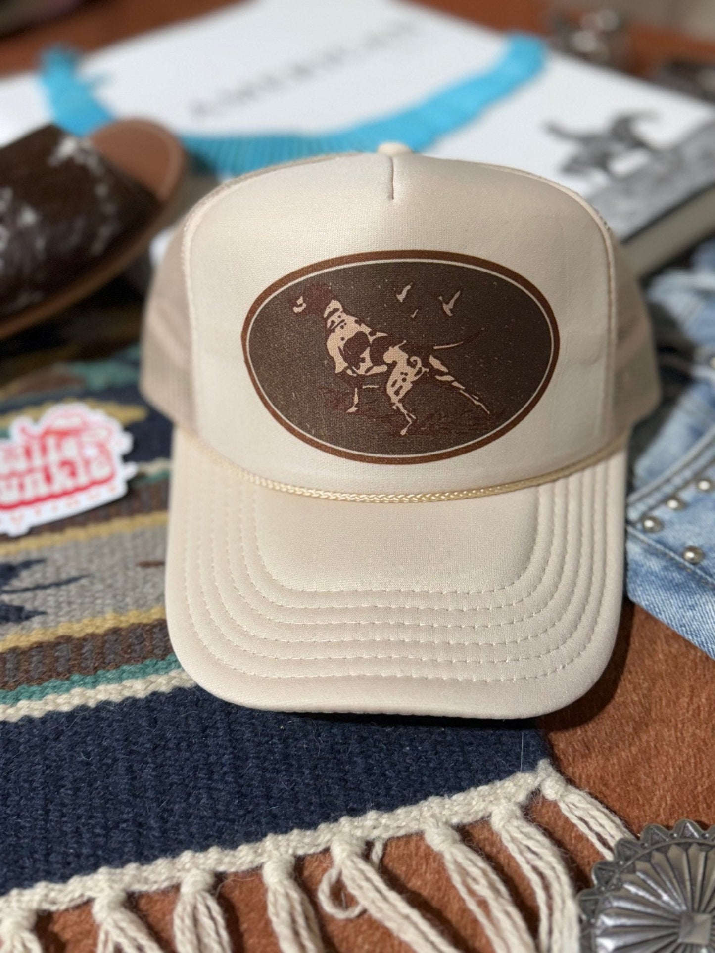 Western Hunt Dog Trucker Hat Wild Junkie