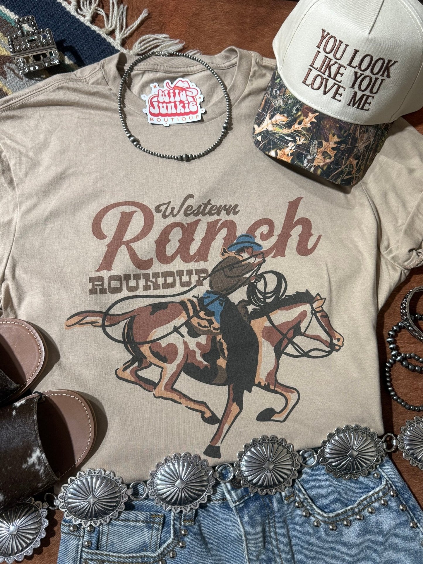 Western Ranch Round Up Graphic Tee Wild Junkie