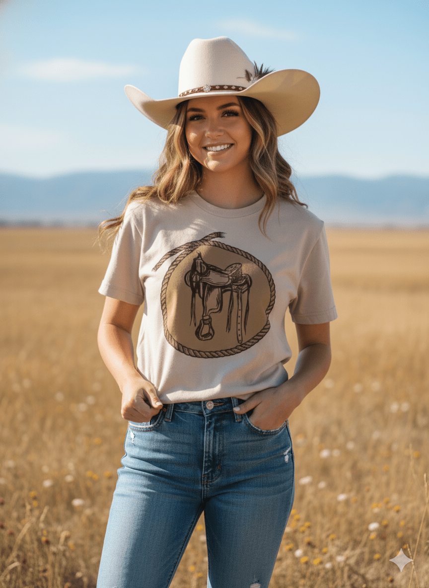 Western Saddle Graphic Tee Wild Junkie