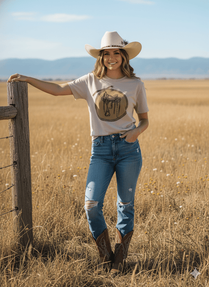 Western Saddle Graphic Tee Wild Junkie
