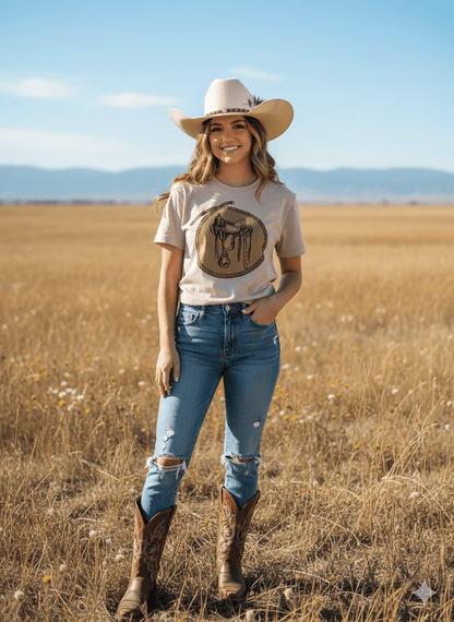 Western Saddle Graphic Tee Wild Junkie