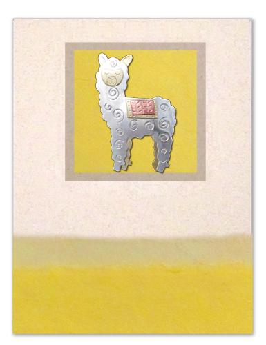 Whimsical Alpaca Pin Card Purely Alpaca
