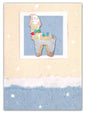 Whimsical Christmas Alpaca Pin Card Purely Alpaca