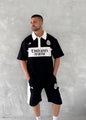 Elite Club Style Men's Polo & Shorts Set – Tailored Athletic Look with Crest Detail Withinblack