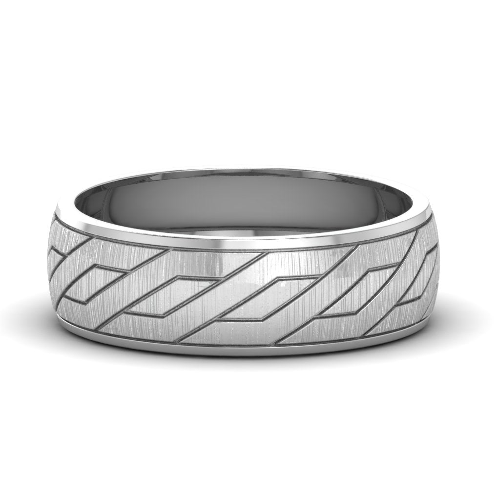 Embossed Satin Band Fascinating Diamonds