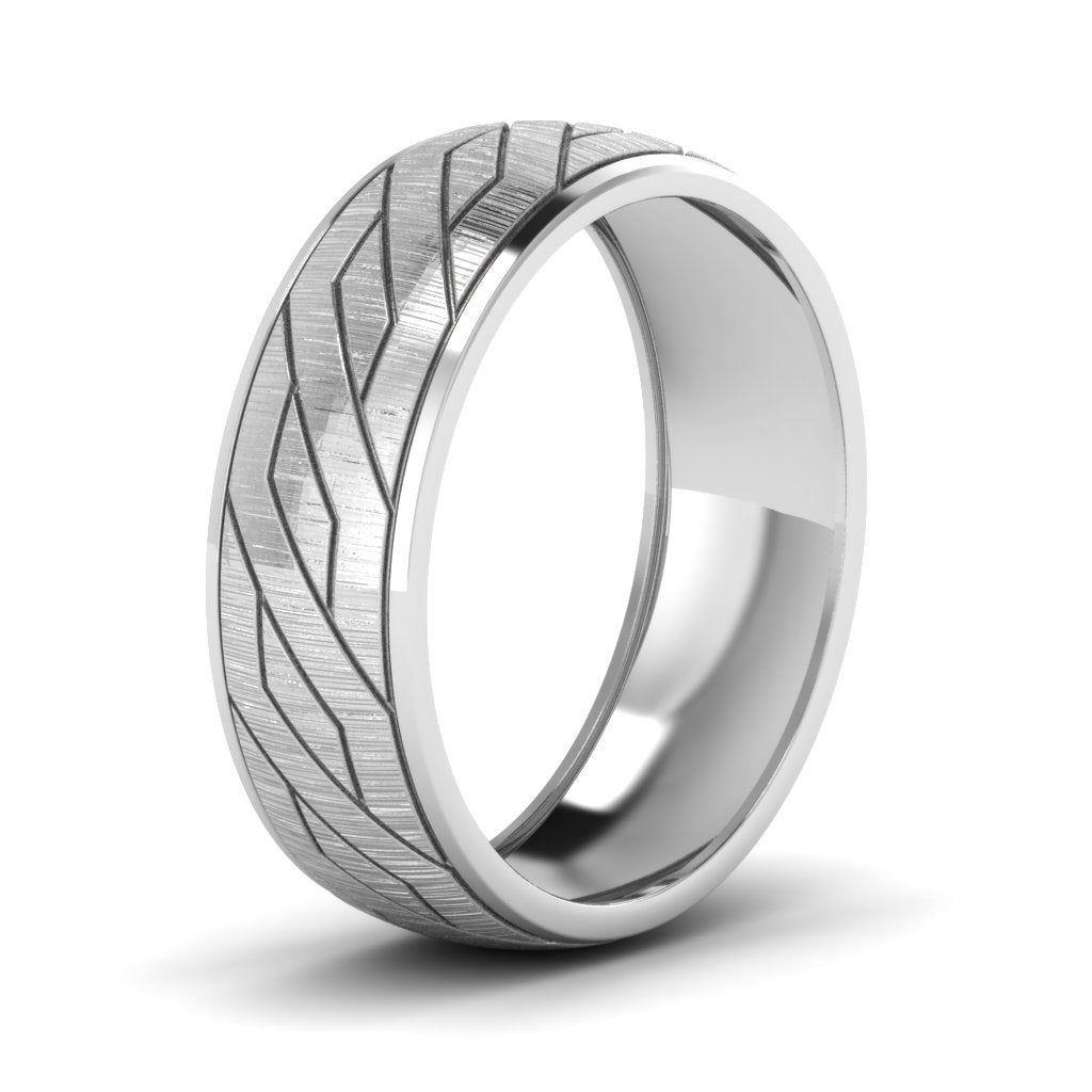 Embossed Satin Band Fascinating Diamonds