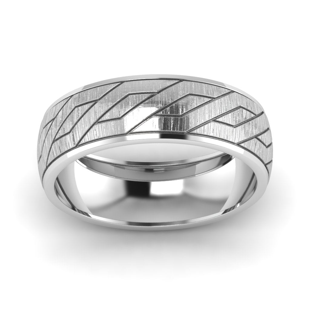 Embossed Satin Band Fascinating Diamonds