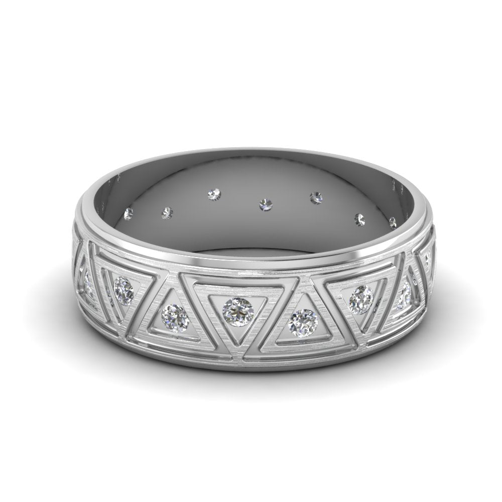 Inverse Triangle Band Fascinating Diamonds