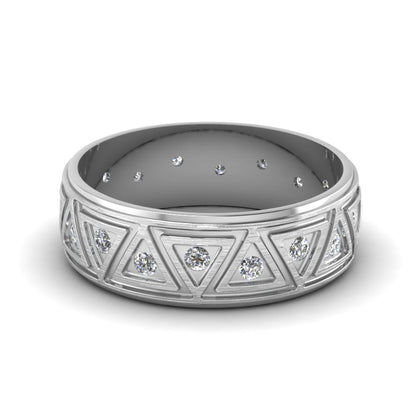 Inverse Triangle Band Fascinating Diamonds