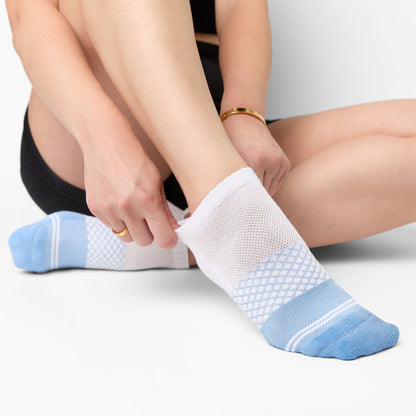 White/Powder The Sip Ankle Socks DeadSoxy