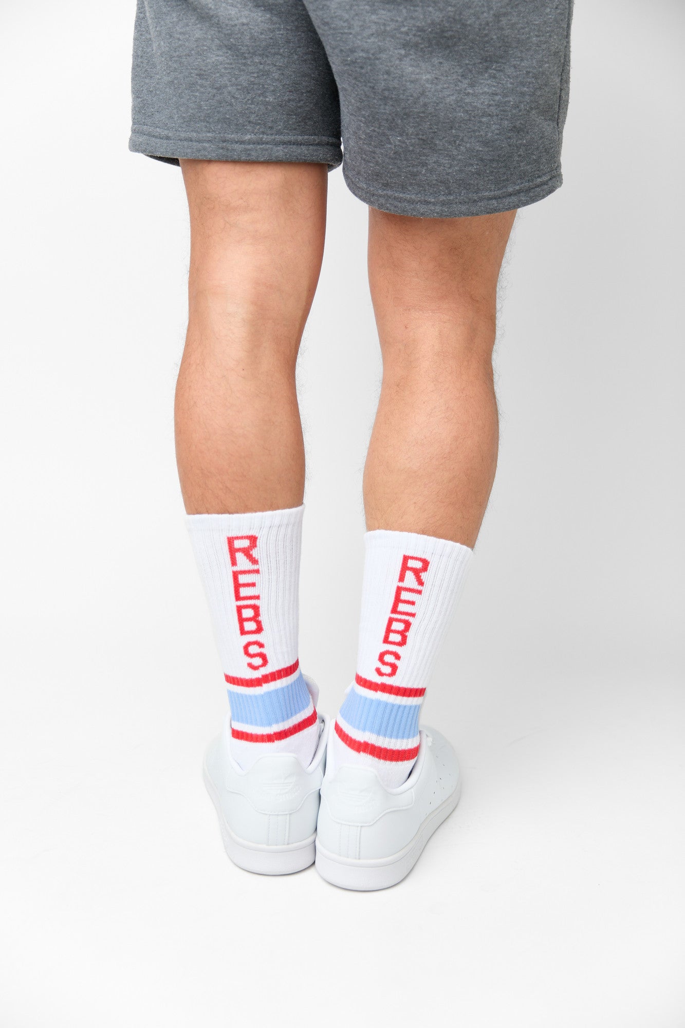 White Rebs Casual Crew Socks DeadSoxy
