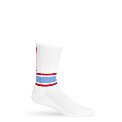 White Rebs Casual Crew Socks DeadSoxy