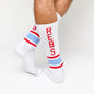 White Rebs Casual Crew Socks DeadSoxy
