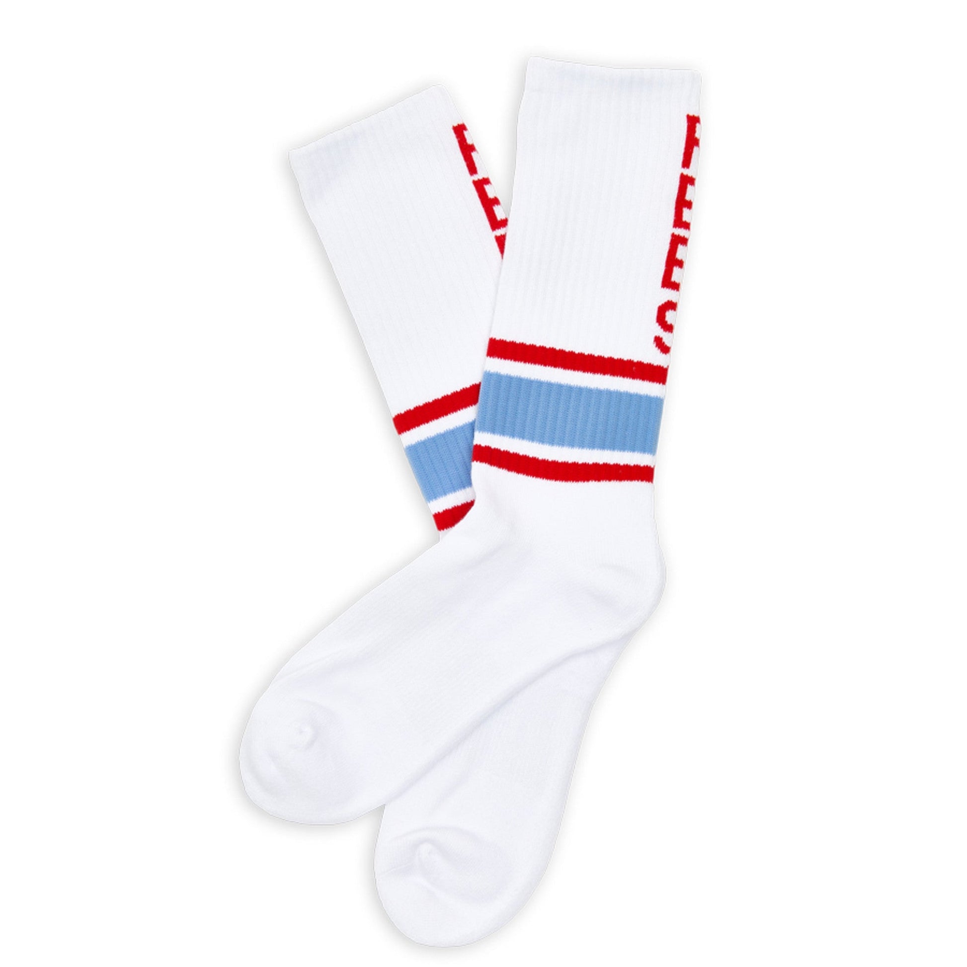White Rebs Casual Crew Socks DeadSoxy