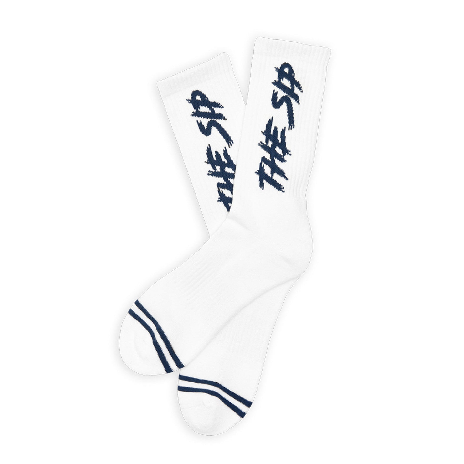 White The Sip Casual Crew Socks DeadSoxy