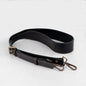 Wide Taper Bag Strap - Antique Brass and Black Leather Urban-Equestrian