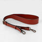 Wide Taper Bag Strap - Antique Brass and Deep Cognac Leather Urban-Equestrian