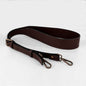 Wide Taper Bag Strap - Antique Brass and Deep Brown Leather Urban-Equestrian