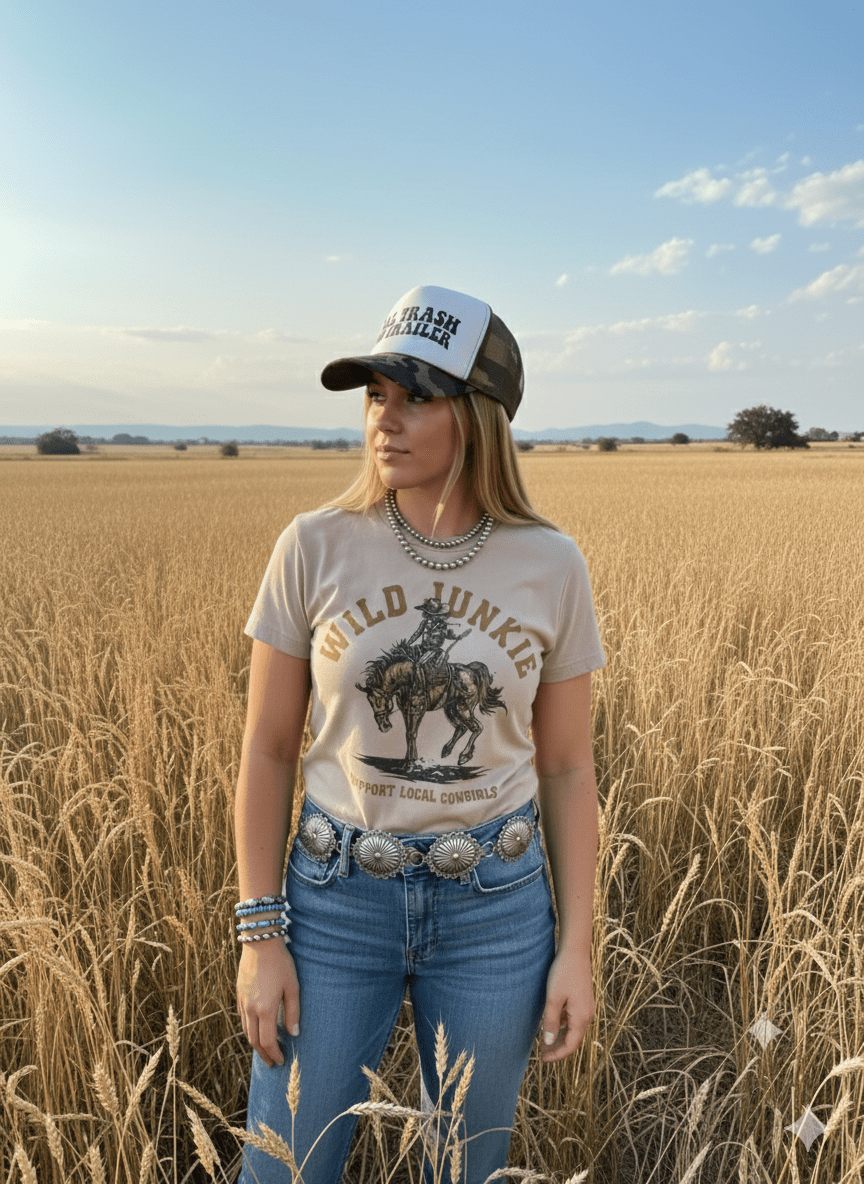 Wild Junkie Cowgirl Graphic Tee Wild Junkie