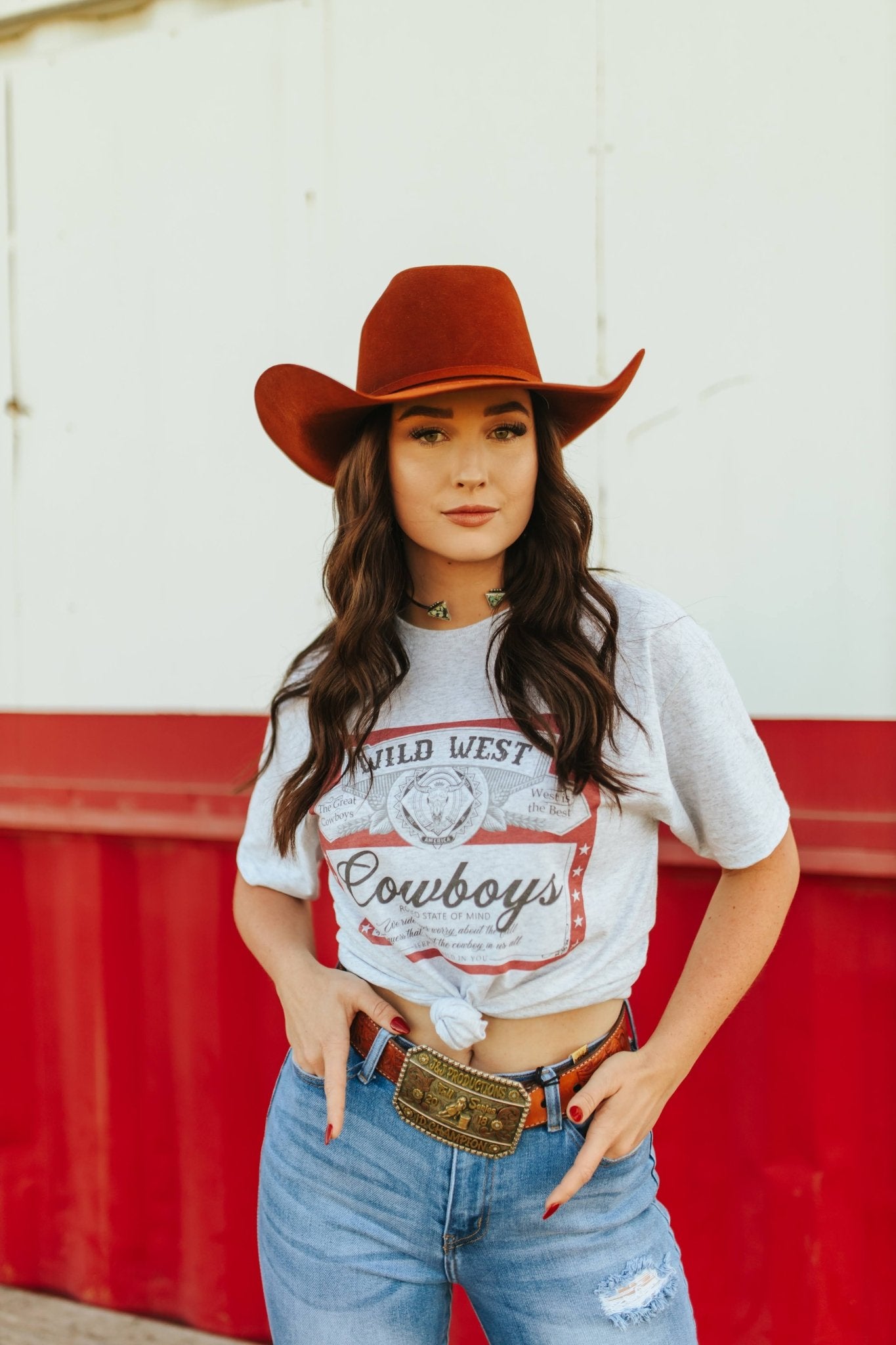 Wild West Cowboys Western Beer Logo Graphic Tee Wild Junkie