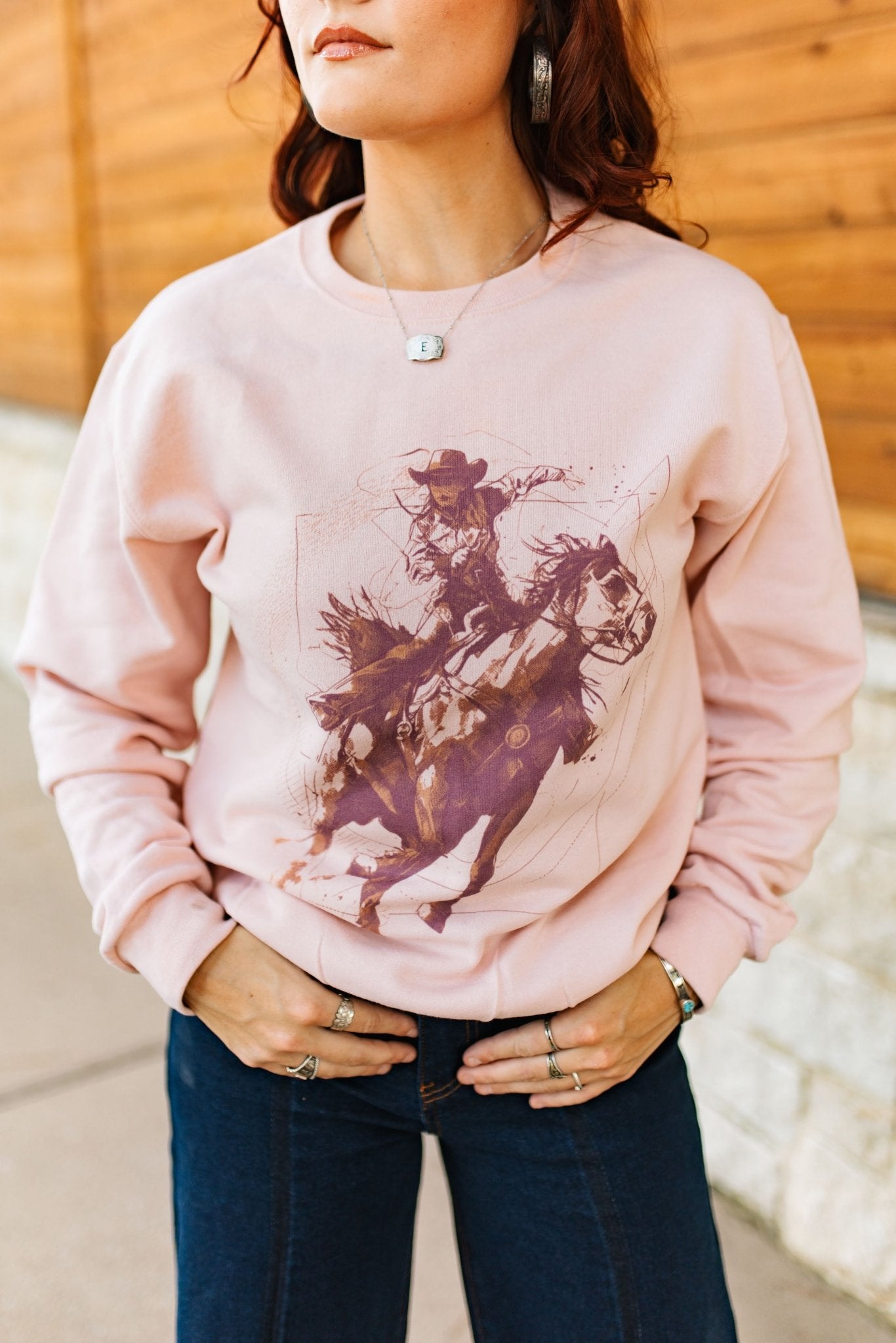Vintage Modern Cowgirl Graphic Sweatshirt Wild Junkie