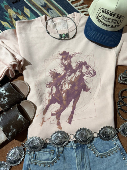Vintage Modern Cowgirl Graphic Sweatshirt Wild Junkie