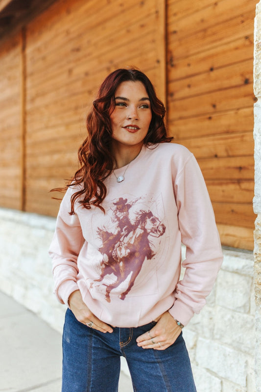 Vintage Modern Cowgirl Graphic Sweatshirt Wild Junkie