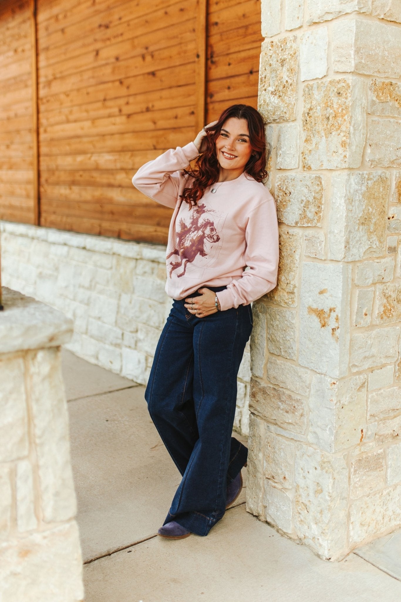Vintage Modern Cowgirl Graphic Sweatshirt Wild Junkie