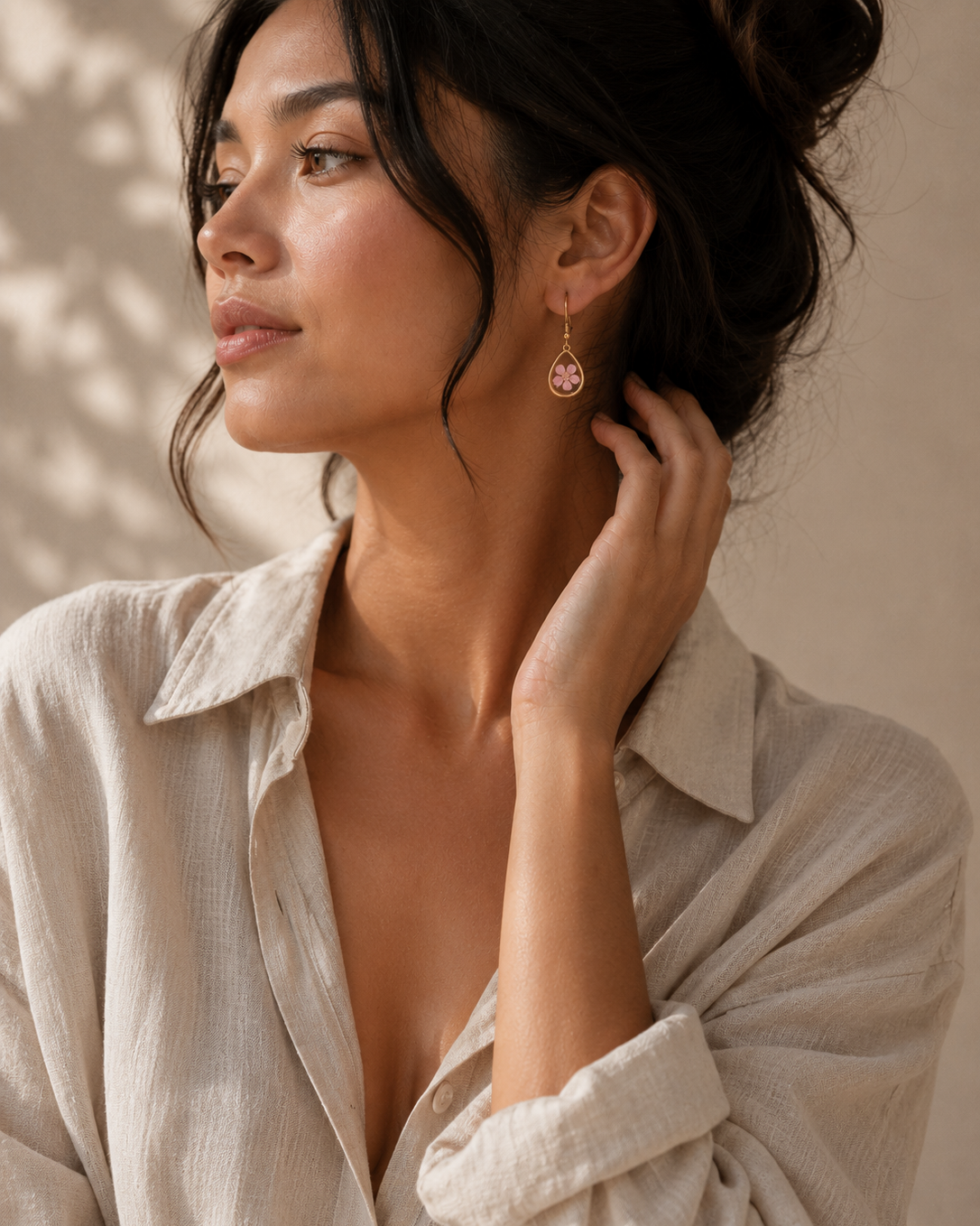 Wildflower Gold Dangle Earrings Village Thrive
