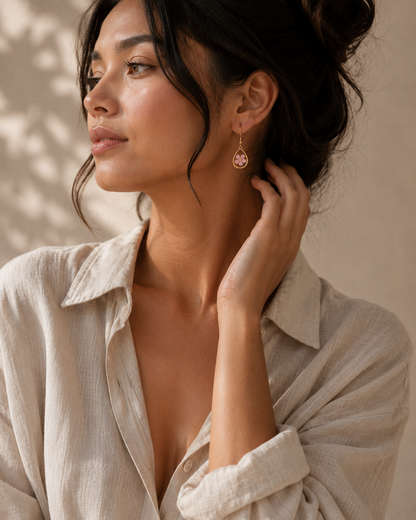 Wildflower Gold Dangle Earrings Village Thrive