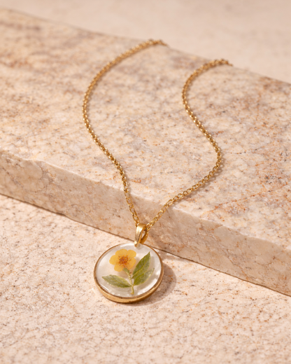 Wildflower Gold Pendant Necklace Village Thrive