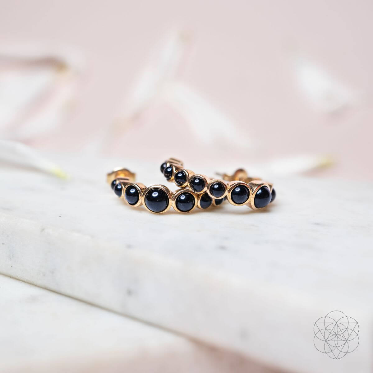 Wisdom & Willpower - Onyx Earrings of Resilience Conscious Items