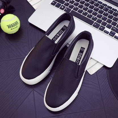 Women Leather Espadrilles Spring Trend Casual Flats Sneakers New Fashion Comfort Slip-on Platform Vulcanized Shoes Women Casual Fashionable Sports Espadrilles Stevvex