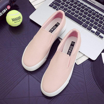 Women Leather Espadrilles Spring Trend Casual Flats Sneakers New Fashion Comfort Slip-on Platform Vulcanized Shoes Women Casual Fashionable Sports Espadrilles Stevvex