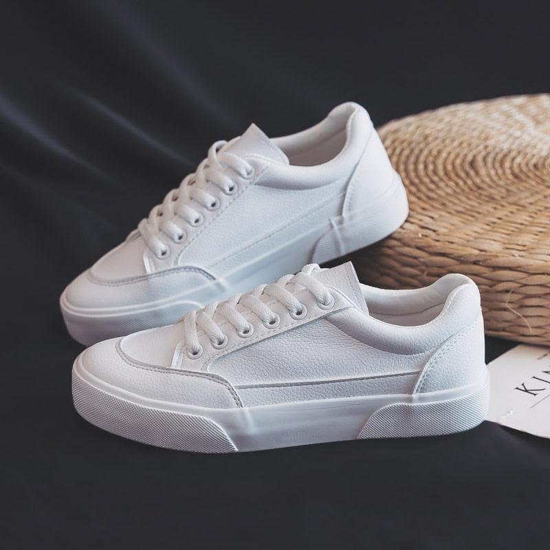 Women White Business Sneakers Fashion Woman's Spring Trend Casual Sport Shoes New Comfort White Platform Ultra Lightweight Walking Non Slip Sneakers Stevvex