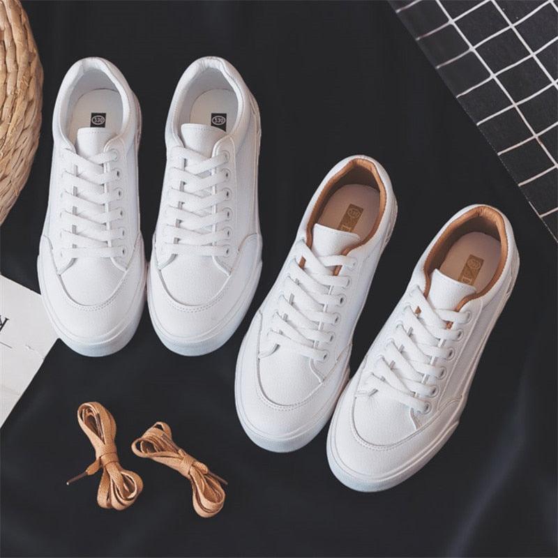 Women White Business Sneakers Fashion Woman's Spring Trend Casual Sport Shoes New Comfort White Platform Ultra Lightweight Walking Non Slip Sneakers Stevvex