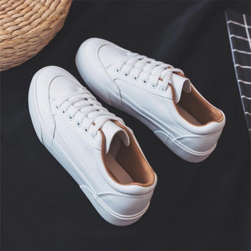 Women White Business Sneakers Fashion Woman's Spring Trend Casual Sport Shoes New Comfort White Platform Ultra Lightweight Walking Non Slip Sneakers Stevvex