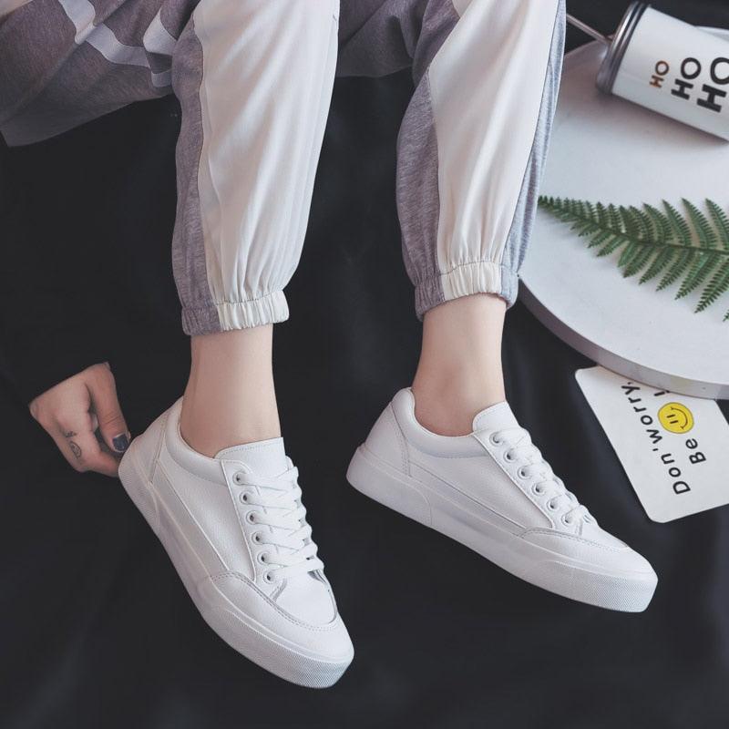 Women White Business Sneakers Fashion Woman's Spring Trend Casual Sport Shoes New Comfort White Platform Ultra Lightweight Walking Non Slip Sneakers Stevvex