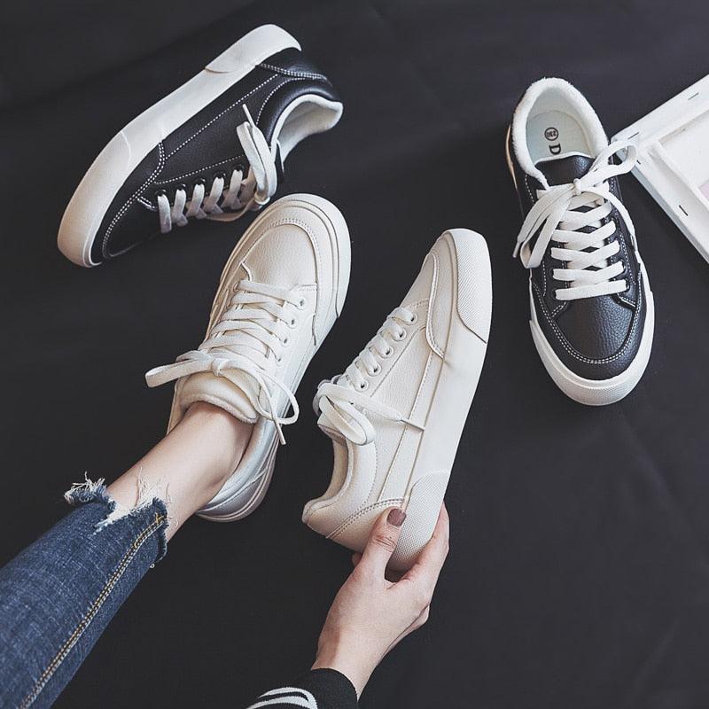 Women White Business Sneakers Fashion Woman's Spring Trend Casual Sport Shoes New Comfort White Platform Ultra Lightweight Walking Non Slip Sneakers Stevvex