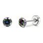 Women's Cubic Zirconia Surgical Stainless Steel Flat Back Earrings
