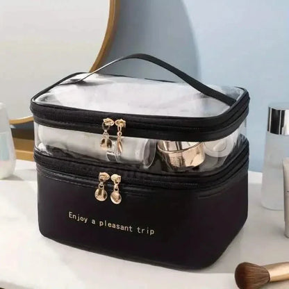 Women's Double Layer Makeup Bag