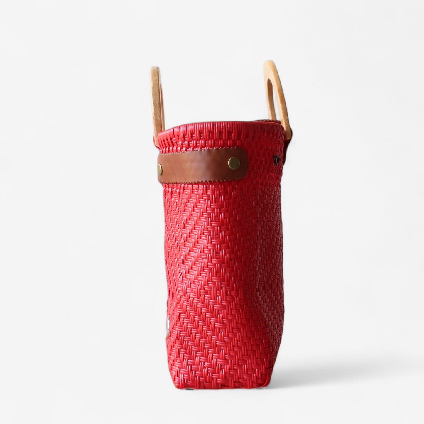 Red Mexican Tote Wood Handles MexiMexi