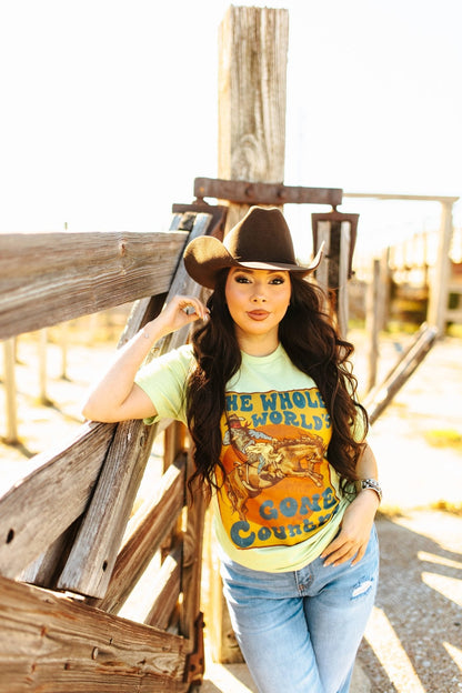 World's Gone Country Western Graphic Tee Wild Junkie