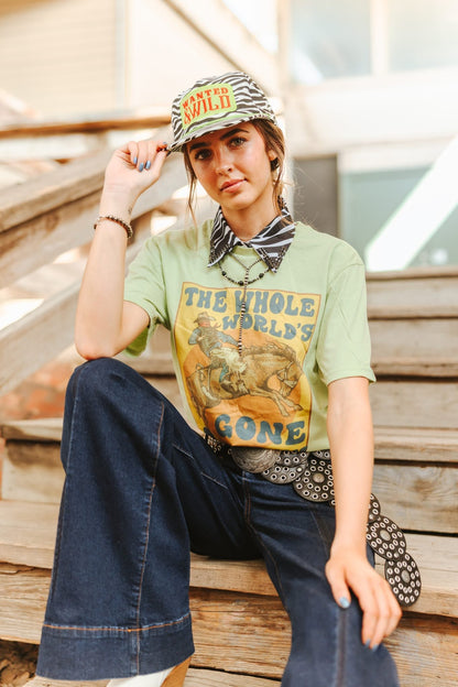 World's Gone Country Western Graphic Tee Wild Junkie