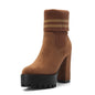 Fashionable Chunky High Heels Waterproof Women's Boots