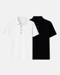 Buki Cinqo Polo 2-Pack - White/Black Buki