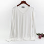 Plus Size Korean V-neck Long Sleeve Casual Top