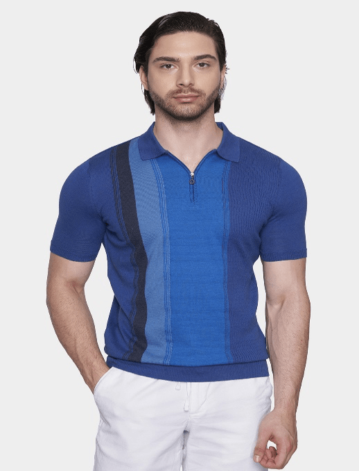 The Mercerized Cotton Polo (Ocean Tones) Bright Moons