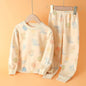 Boys' Cartoon Print Long Sleeve Pajama Set for Kids