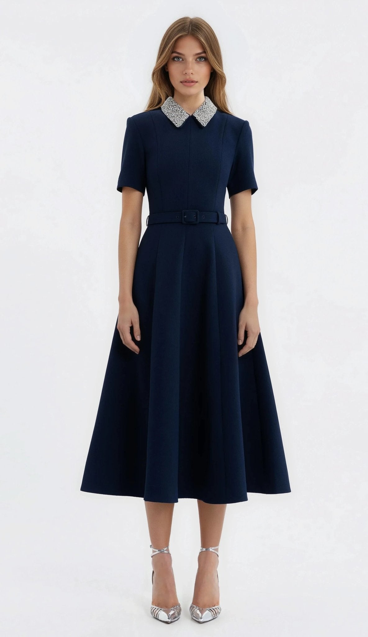 Xena S/S Midi – Navy Blue XO, Tina